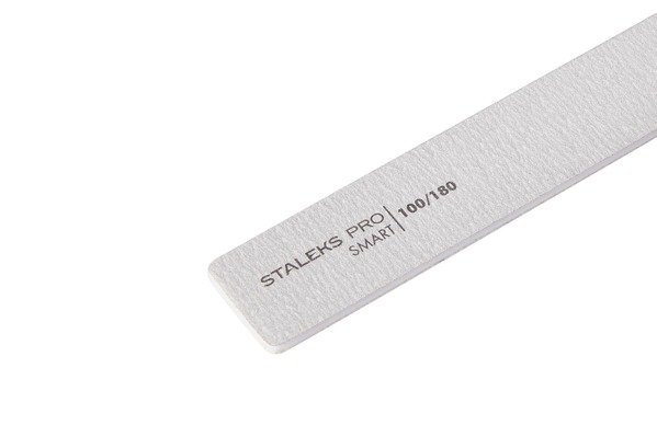 Пилка широка пряма мінеральна для нігтів SMART 100/180 грит (5шт.), набір (NFB-31/1)