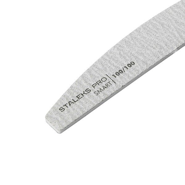 Пилка напівмісяць мінеральна для нігтів SMART 100/100 грит (5шт.), набір (NFB-41/4)