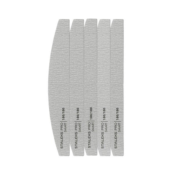 Пилка напівмісяць мінеральна для нігтів SMART 180/180 грит (5шт.), набір (NFB-41/6)