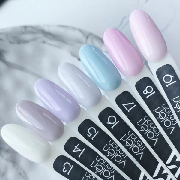 Кольорова база Valeri French base №018 (Рожево-бузковий, емаль), 12 мл